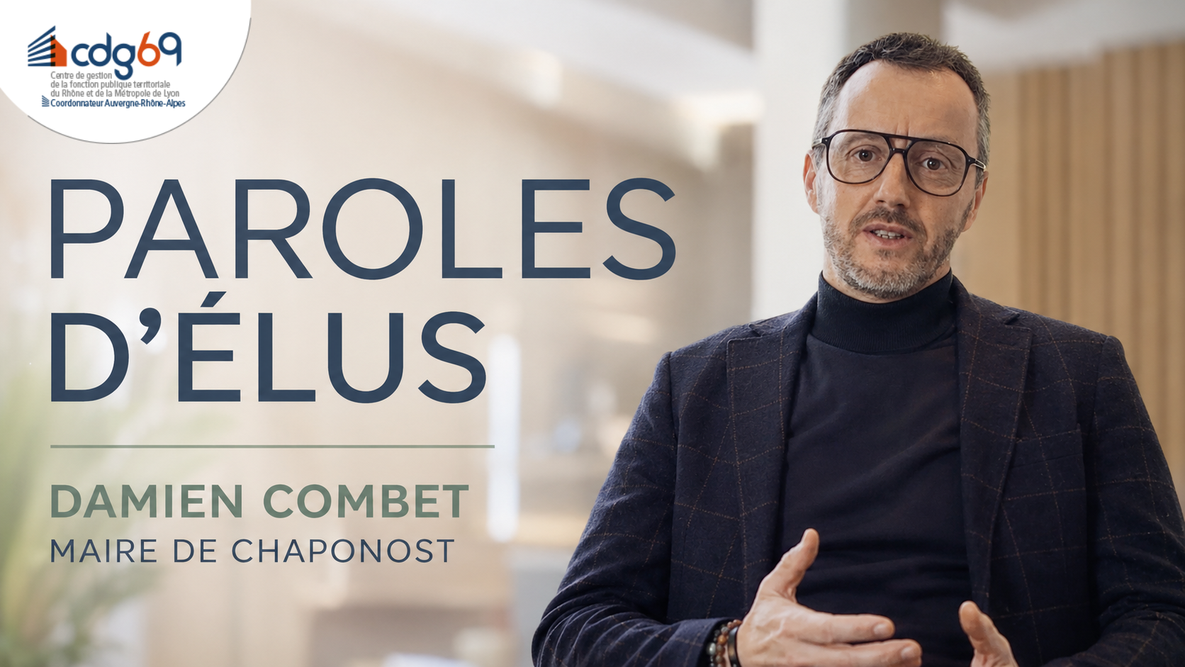Paroles d'élus – Damien Combet, Maire de Chaponost