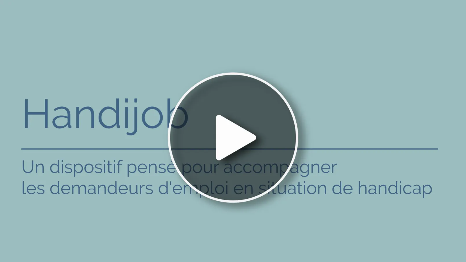 Vidéo détaillant le parcours d'un visiteur en situation de handicap sur le site du Handijob